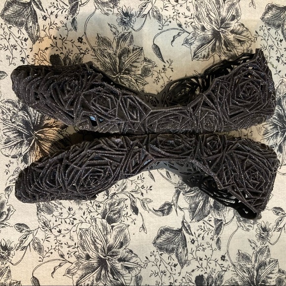 MELISSA + CAMPANA Sz 7 Jelly Sparkly Ballerina Flats Slip On  Shoes Loafers - Picture 6 of 10